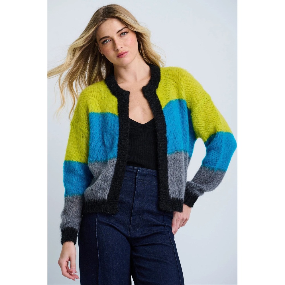 Lisa Todd Tutti Colore Mohair Blend Cardigan Made in Italy‎ Women's Small